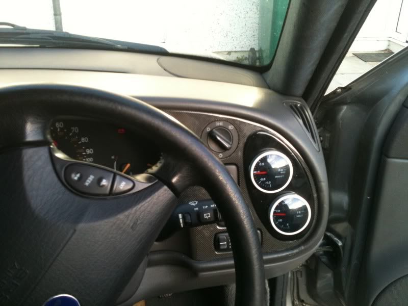 Pics of my homemade gauge pod SaabCentral Forums