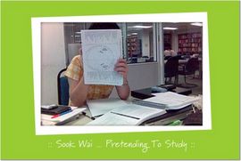 Sook Wai Pretending To Study