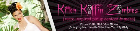 Kitten Koffin Zombies Retro Inspired Pinup Contest