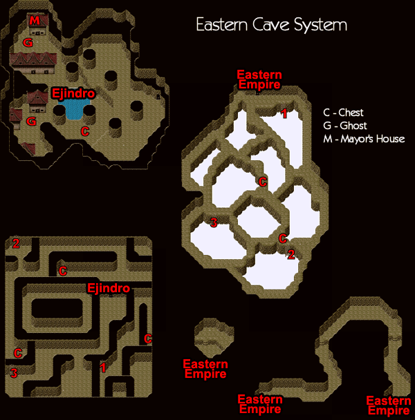 MAPS Eastern Isle (Empire), Ghalarah, Eastern Cave System, and Veldarah Aveyond 1 Rhen's