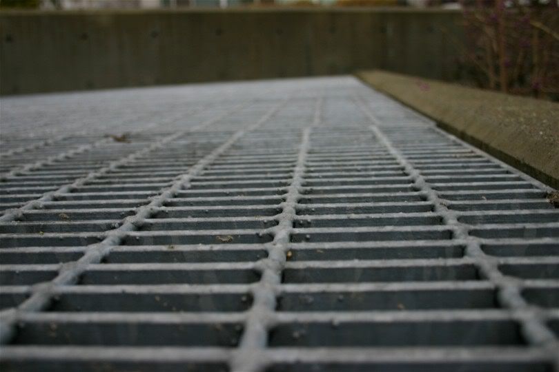 Drainage grate.  Held at the right angle, it makes a great effect.
