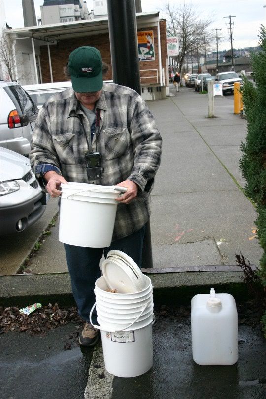 You're not going to take a bucket are you?