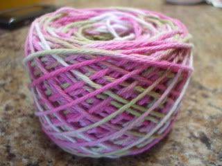 100% Cotton HandDyed Yarn - "Go Pink" - 25% to Breast Cancer Research
