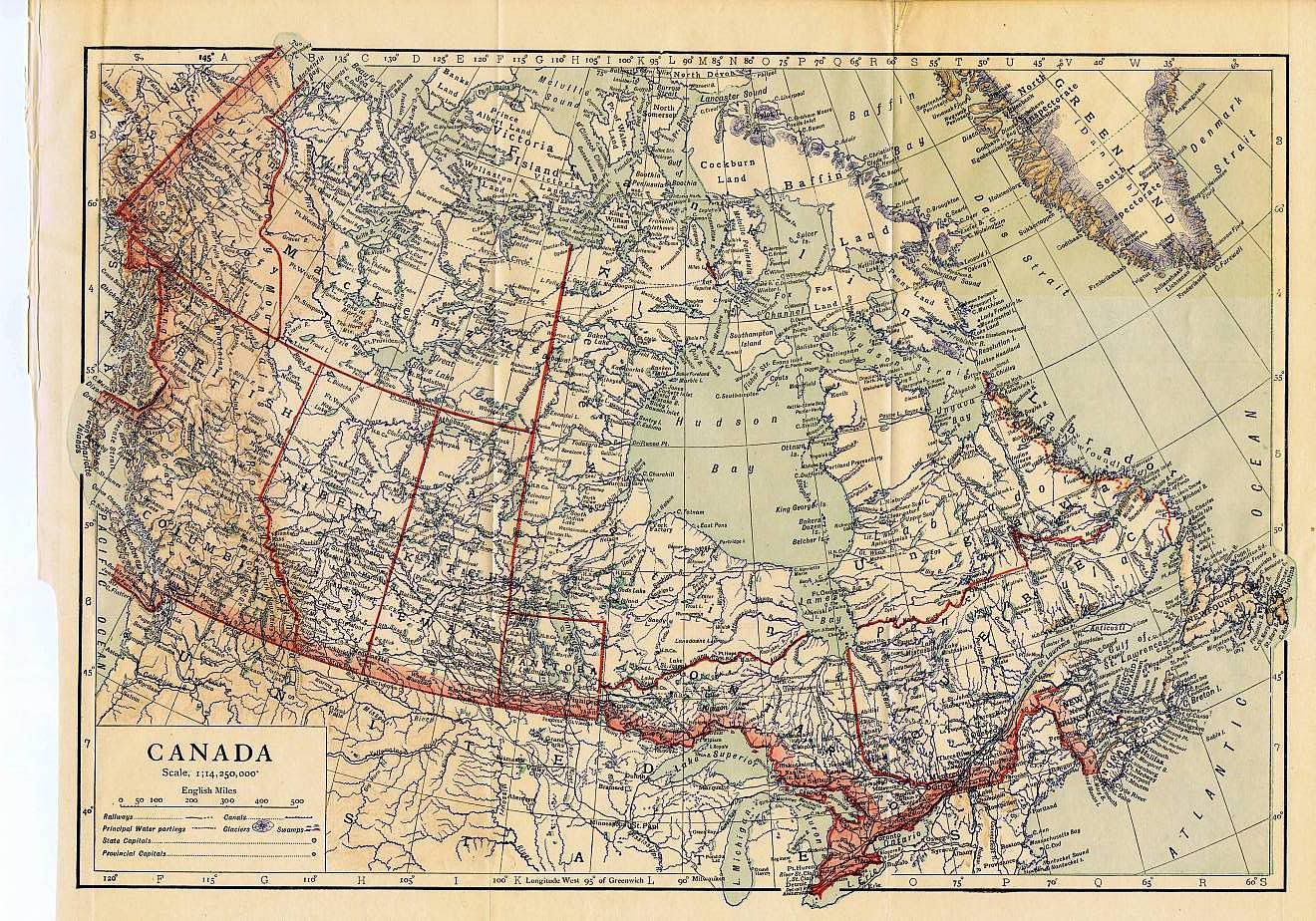 canada old map
