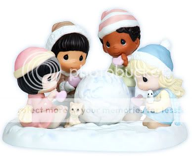 New PRECIOUS MOMENTS Figurine SNOWBALL GLOBE What The World Needs 