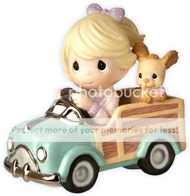 NEW Precious Moments GIRL IN CAR Puppy DOG Figurine ☆  