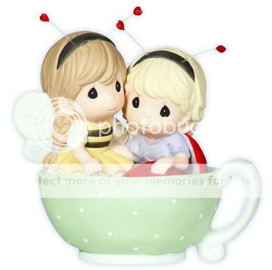 New Precious Moments Figurine Ladybug Bee Tea Mug Cup