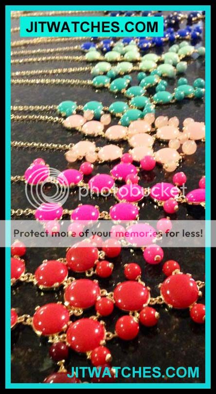 Bubble Bib Statement Fashion J Crew Necklace Stlye Hot Pink 