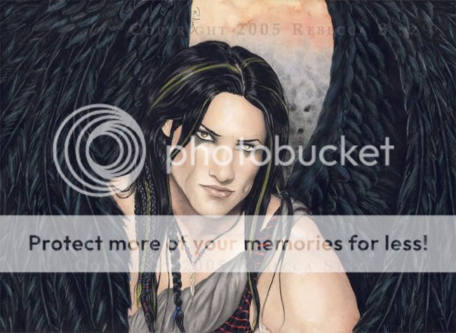 Gothic fallen Angel Fantasy Art PRINT male braids wc | eBay