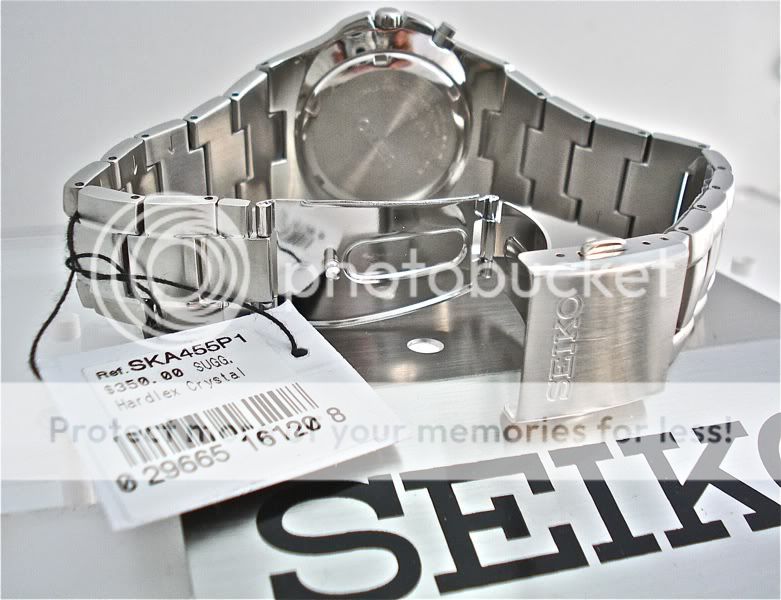 Seiko Mens Kinetic Watch Stainless Steel Band / Dark Blue Dial 