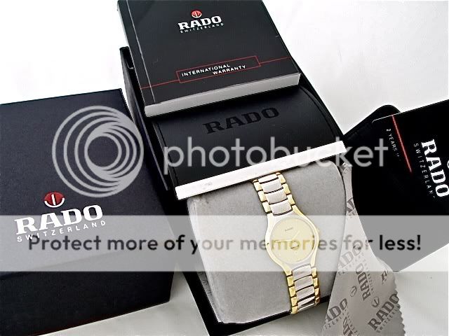 MENS RADO FLORENCE WATCH TWO TONE GOLD DIAL NEW IN A BOX  