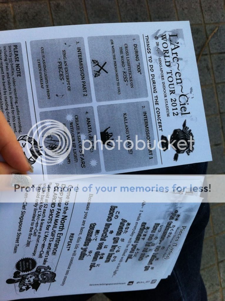 L Arc En Ciel World Tour 12 Singapore Are You Freaking Ready Mayu Kkg Livejournal