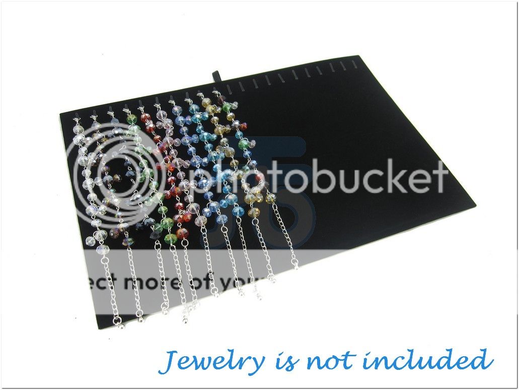   Velvet 21 Clips Bracelet Necklace Jewelry Display Insert for Tray Case