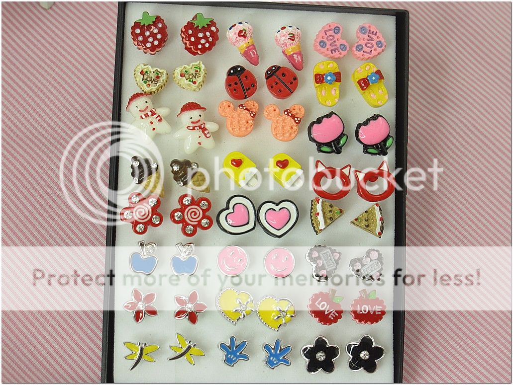 Lot of 24 Girl Cute Fashion Jewellery Studs Earrings  