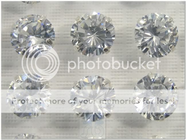 WHOLESALE LOT 8MM CZ STERLING SILVER 925 EARRINGS STUDS  