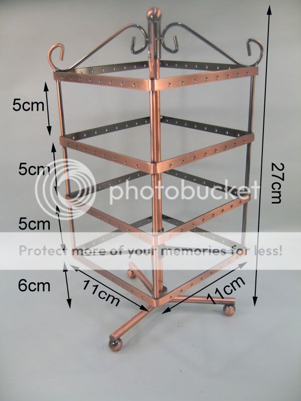 VINTAGE JEWELRY EARRING DISPLAY HOLDER STAND METAL RACK  