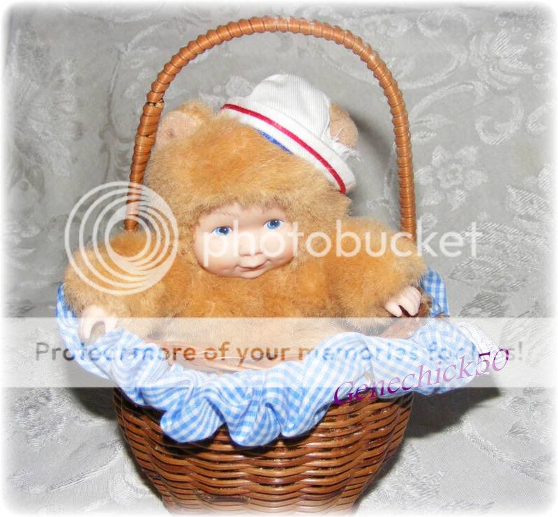 New Anne Geddes Baby Bear in Basket 2003 Collection