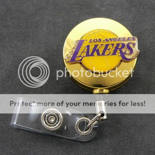 Los Angeles Lakers retractable ID badge holder reel