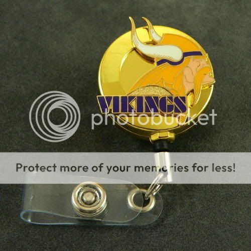 NFL Minnesota Vikings Retractable ID Badge Holder Reel  