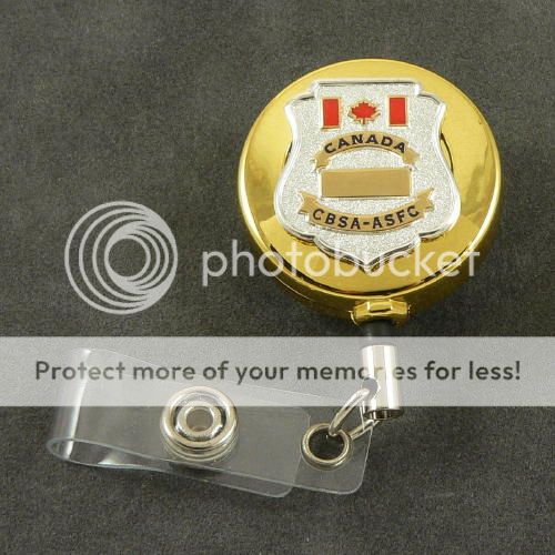 Canada Customs Cbsa Badge Retractable ID Holder Reel