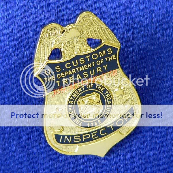 Legacy US U S Customs Inspector Treasury Mini Badge Pin  