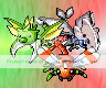 Pokemon hybrids; a Scyther/Weedle mix, a Yanma/Spinarak mix, and a Vibrava/Aron mix. Miximons! But these sprites aren't mine. ;_;