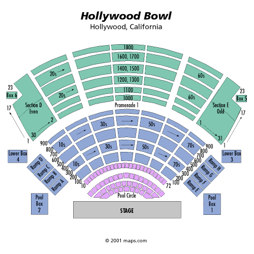 Detailed hollywood Bowl Map!! in Cher Live in Concert! Forum