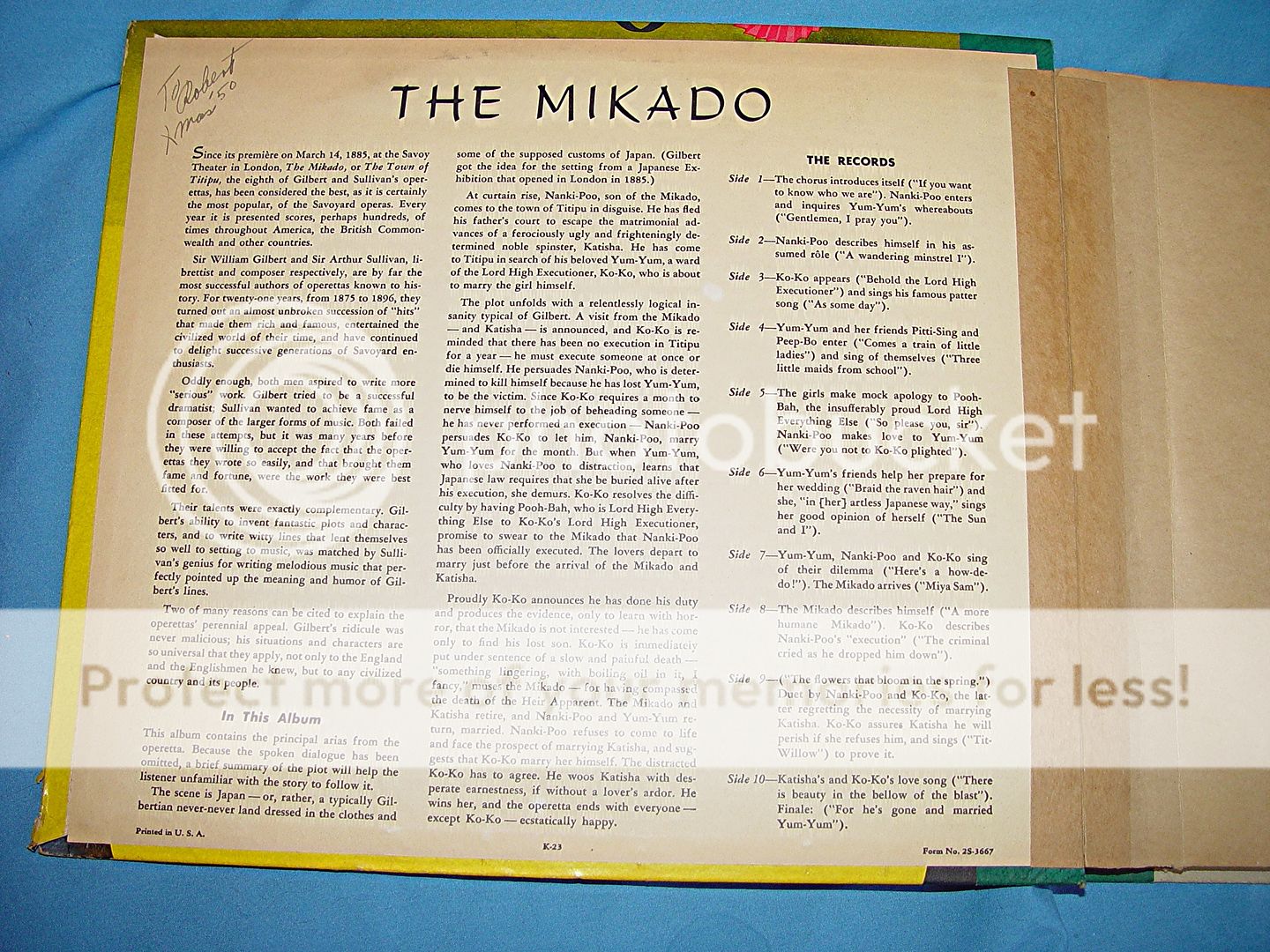 THE MIKADO 78 rpm SET GILBERT & SULLIVAN AL GOODMAN RCA VICTOR RECORDS 