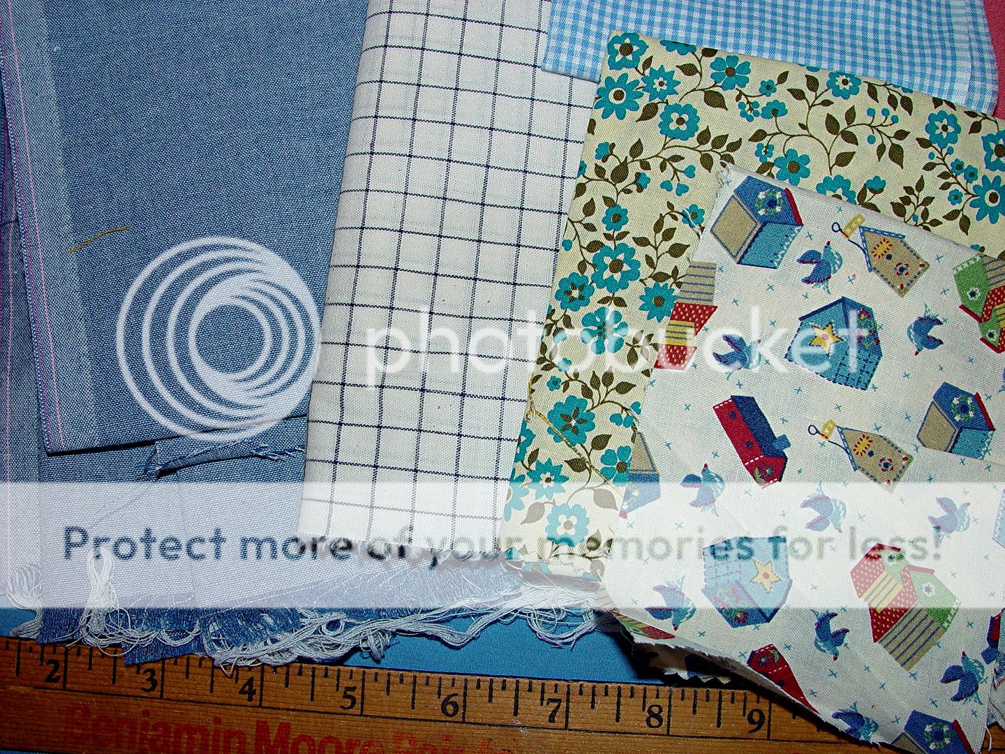 LOT OF SMALL COTTONS MOST ABOUT 1/4 YARD CHAMBRAY, GINGHAM FLORAL KY 