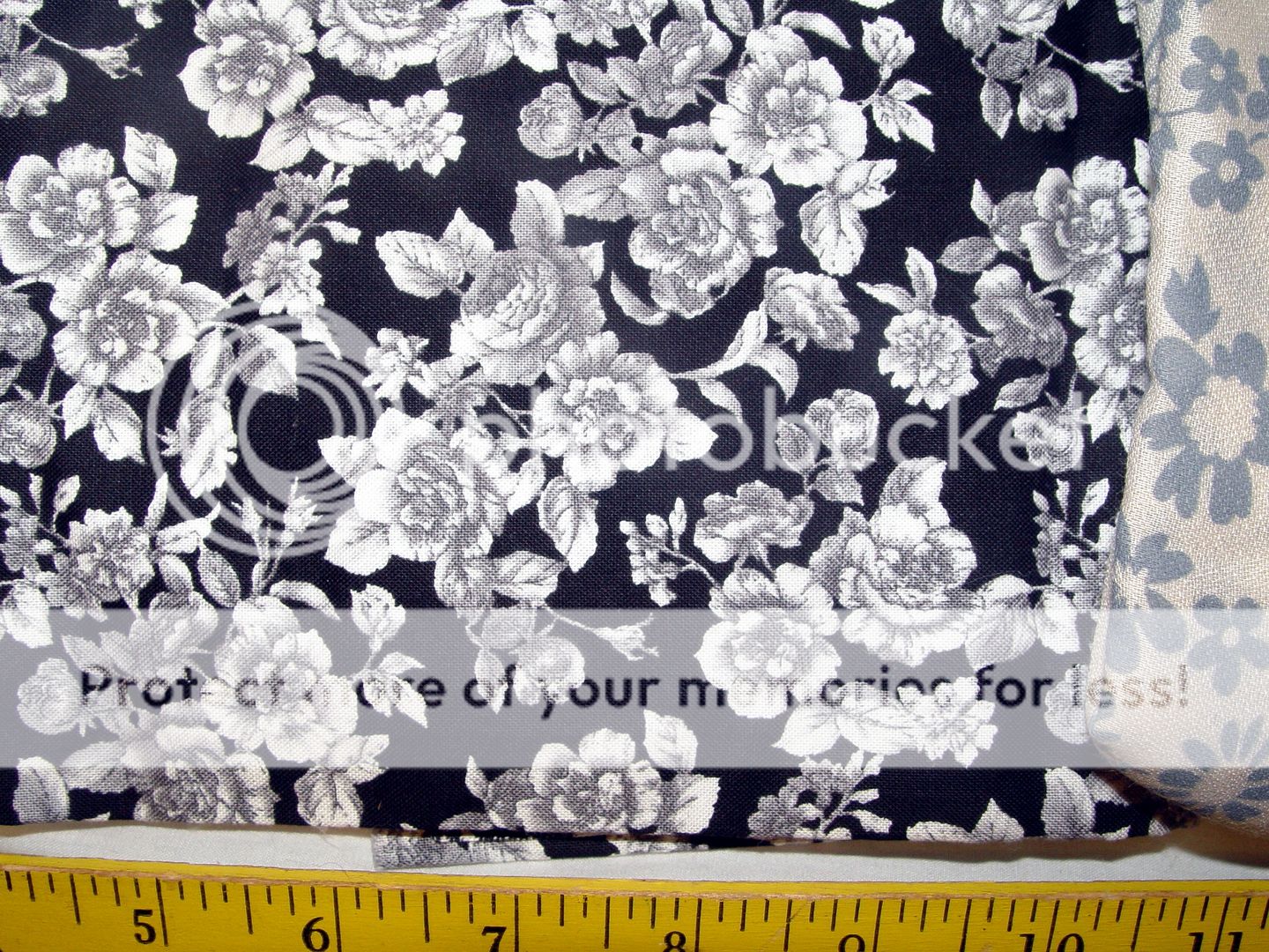 FLORAL WOVEN FABRICS COTTON & POLY ABOUT 1 YD SY 47  