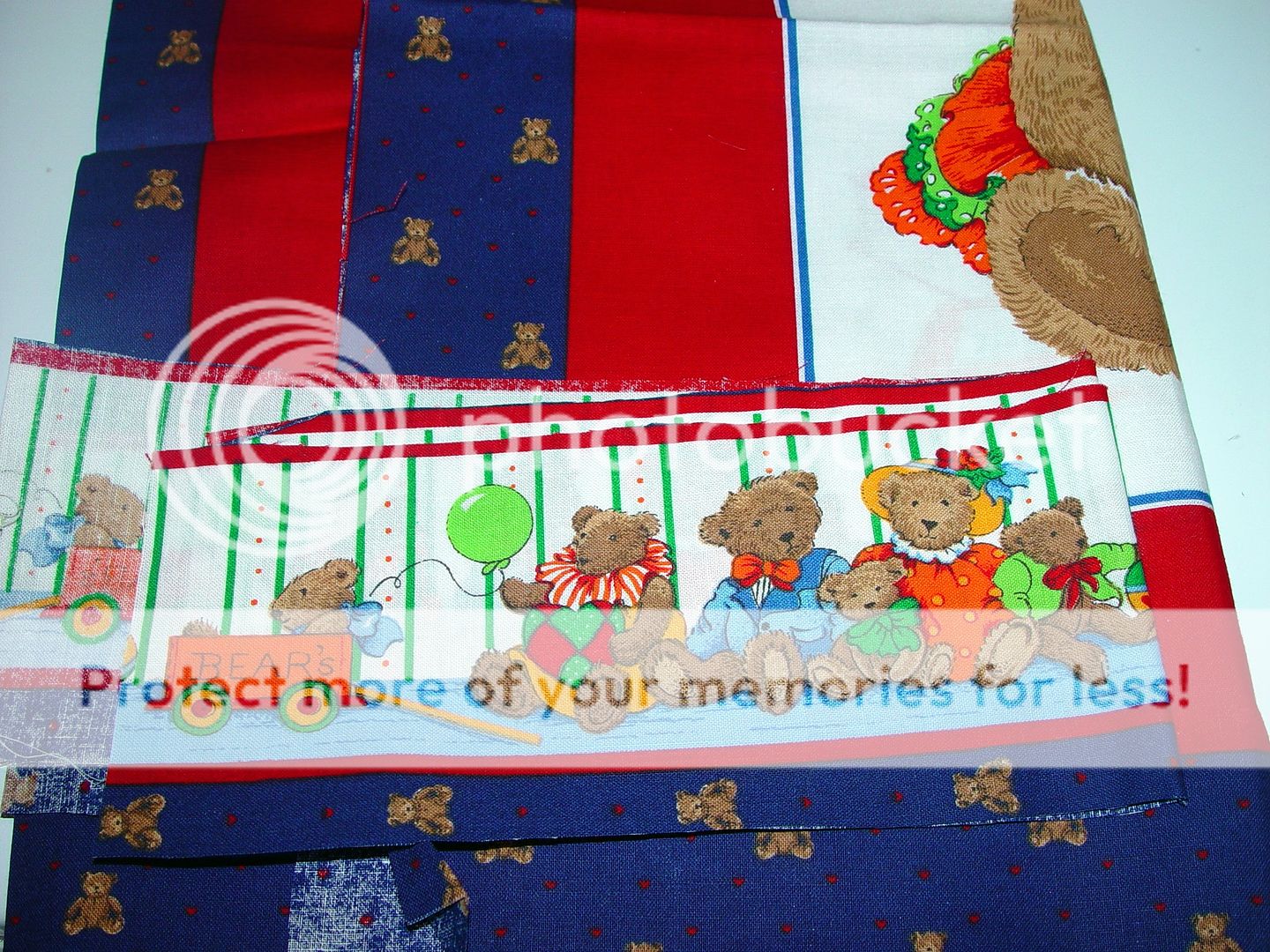 BEAR PILLOW PANEL, 2 BLOCKS 36 X 18 COTTON AL 55  