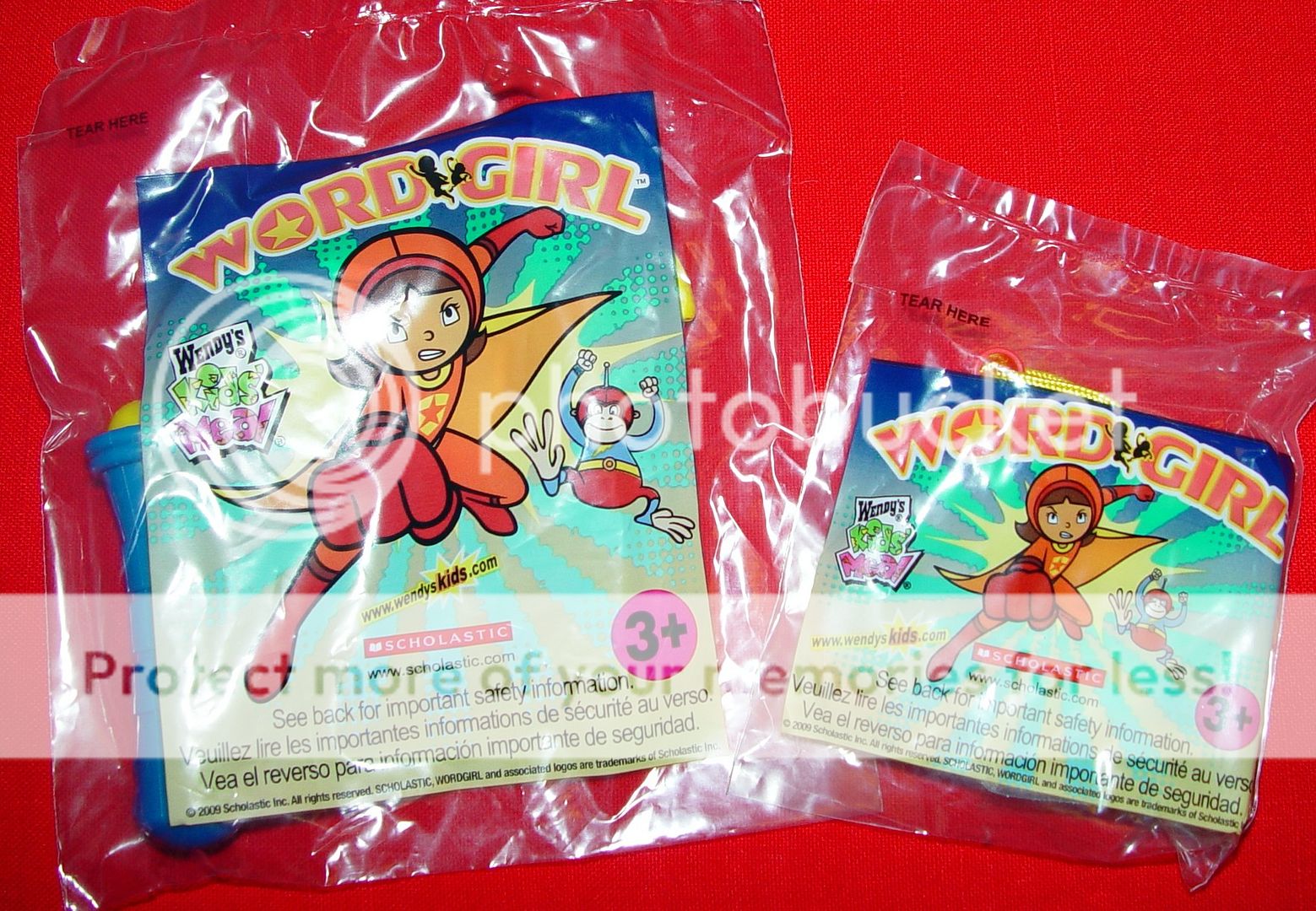 WORD GIRL GO FISH GAME & FLYER 2 FAST FOOD PREMIUM PRIZES WENDYS TOY 